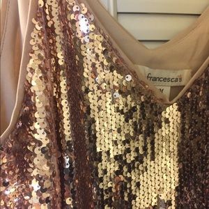GORGEOUS gold sequin Francesca’s dress!